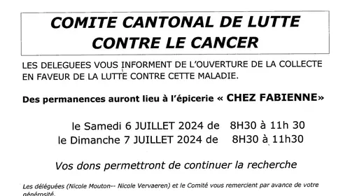 Comité Cantonal de lutte contre le Cancer